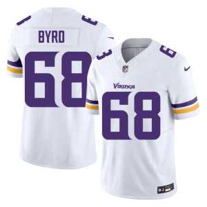 Stitched #68 Henry Byrd MIN Vikings White Men Jersey 723987-980 - Image 1