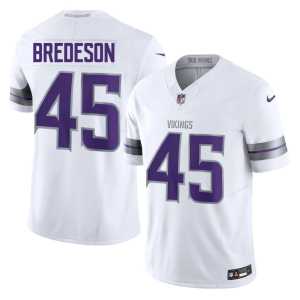 Alternate Max Bredeson White Men's 2026 #45 Vikings Nation Jerseys 467747-856 - Image 1