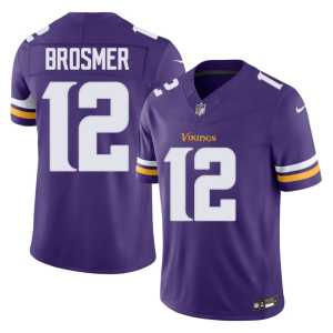Mens #12 Max Brosmer The Purple and Gold Purple Player Jersey 341910-954 - Image 1