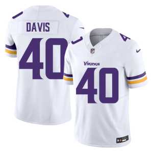 Replica Terrill Davis Mens Vikings Nation #40 White Jerseys 755487-503 - Image 1