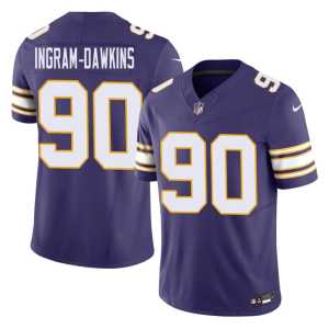 Throwback Tyrion Ingram-Dawkins Limited The Vikes #90 Purple Men Jersey 479653-230 - Image 1