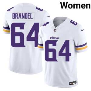 Women Game #64 Blake Brandel Vikings White Jerseys 769903-298 - Image 1
