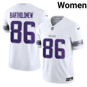 Alternate Minnesota Vikings White Gavin Bartholomew #86 Replica Women Jerseys 621930-677 - Image 1
