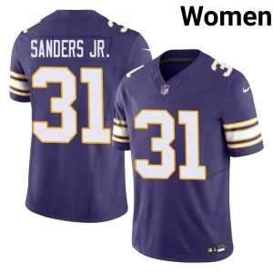 Throwback Purple Womens #31 Marcus Sanders Jr. MIN NIL Jerseys 141095-169 - Image 1