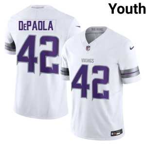 Alternate #42 Andrew DePaola Youth MIN Game White Jerseys 985618-896 - Image 1