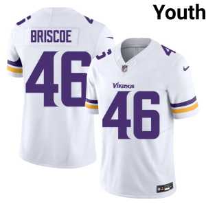 Michael Briscoe NIL White #46 Youth Minnesota Vikings Jerseys 157172-288 - Image 1